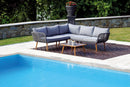 Set Salotto da Giardino in Alluminio Divano Angolare e Tavolino Vorghini Corner Oslo