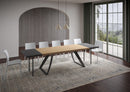 Tavolo Allungabile 200/300x90 cm Tabira Rovere Scortecciato Gambe Antracite      