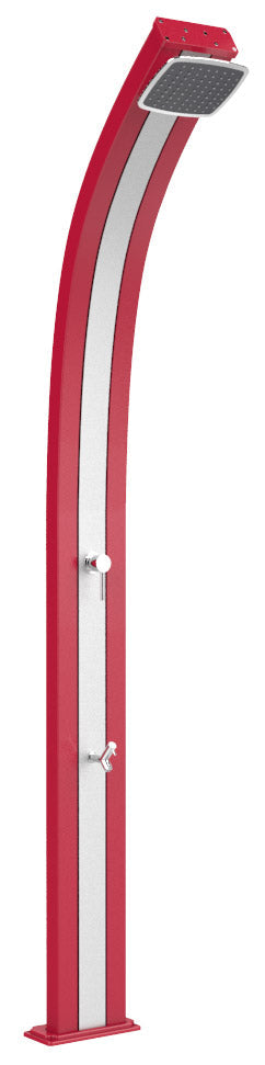 Doccia da Esterno Giardino Miscelatore e Lavapiedi Arkema Spring Fascia Inox Cherry online