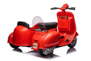 Moto Elettrica per Bambini Licenza Piaggio Vespa Sidecar 12V Rosso  