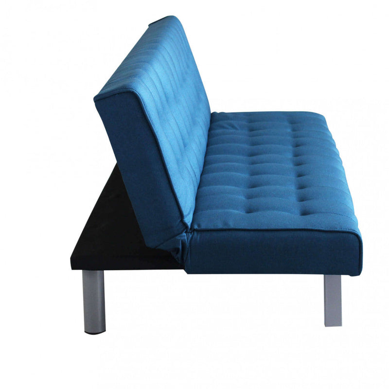 Divano Letto Barry 178x80x71 cm in Tessuto Blu melange