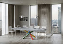 Tavolo Allungabile 140-400x90x77 cm Volantis Premium Cemento Telaio 4B 