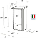 Casetta Box da Giardino per Attrezzi 146x98 cm con Porta Finestrata in Legno Naturale