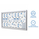 Bacheca da Esterno con Apertura a Ribalta 190,5x106,7x4,7 cm in Alluminio Grigio Chiaro