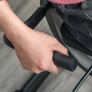 Cyclette Orizzontale Magnetica 8 Resistenze Display LCD Sedile Regolabile ed Elastici per Braccia Nero   