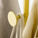 Appendiabiti da Ingresso  35x25x170 cm 2 Ganci in Metallo e Marmo Oro e Nero