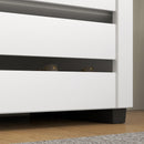 Mobile Scarpiera a 5 Livelli per 15 Paia di Scarpe 76x33Px98 cm in Legno a Doghe Bianco