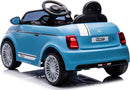 Macchina Elettrica per Bambini Licenza Fiat 500 12V con Telecomando Azzurro