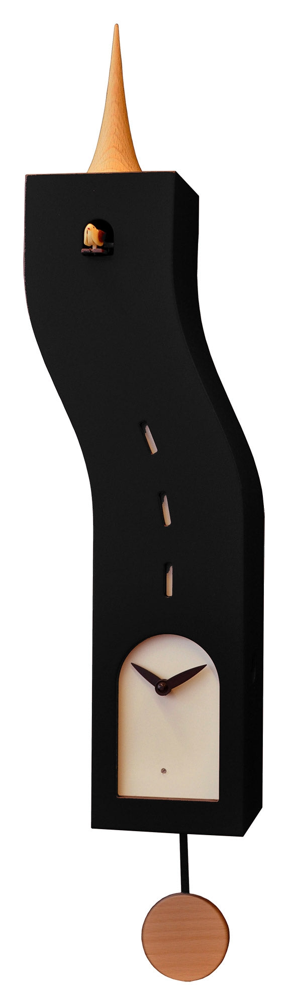 Orologio a Cucù da Parete 15X57X10Cm Pirondini Italia Stortolo Nero sconto