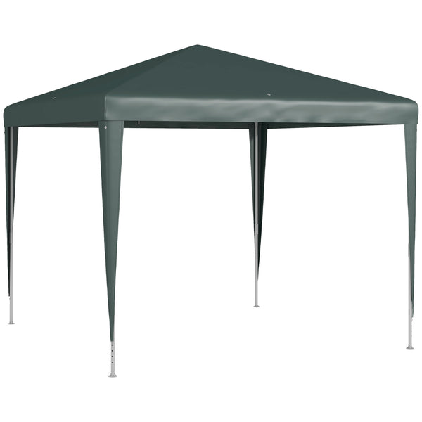 acquista Gazebo da Giardino 270x270 cm con Picchetti e Corde Telaio in Acciaio e Rivestimento in PE Verde Scuro