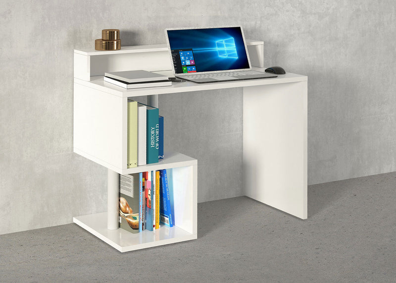 Scrivania a Giorno 100x50x92,5 cm Esse Bianco Lucido  
