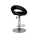 Sgabello 39x32xH80/102 cm in Similpelle Kolbi Nero