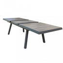 Tavolo Allungabile Seattle 205/265x105x75 h cm in Alluminio Taupe