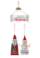 Set di 48 Decori Legno da Appendere 15 cm 