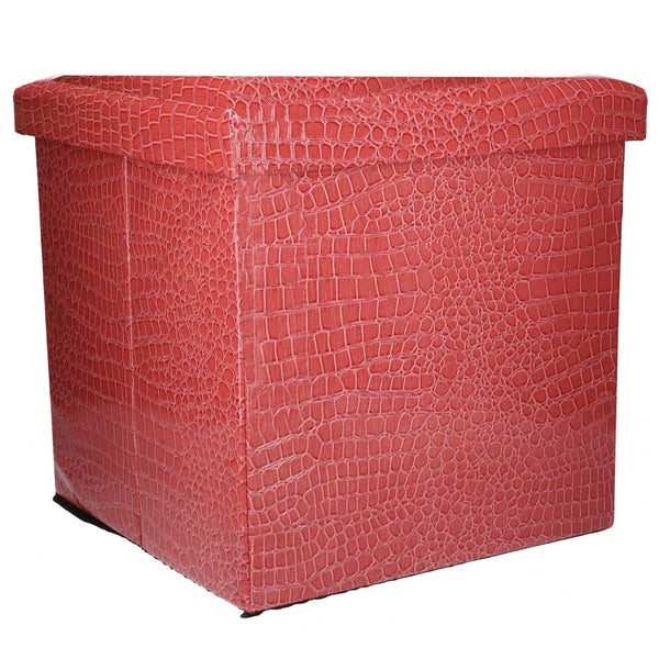 prezzo Pouf Contenitore 30x30xh30 cm in Similpelle Rosa