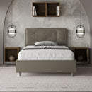 Letto 1 Piazza E Mezzo Imbottito in Similpelle Annalisa Large Cappuccino Varie Misure