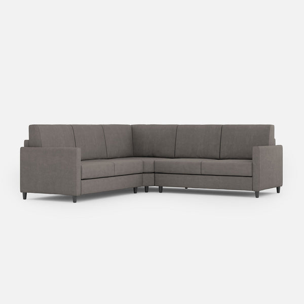 prezzo Divano Angolare 5 Posti 241x241x85 cm Karay in Tessuto Grigio