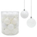 Set 24 Palle di Natale Ø7 cm Bianche per Alberi