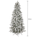 Albero di Natale Artificiale H230 cm Abete Cervino con Neve 1026 Tips Verde