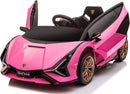Macchina Elettrica per Bambini Licenza Ufficiale Lamborghini Sian 10,8V 5,4Ah Rosa       