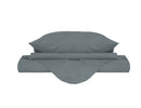 Copripiumino con Sacco e Federe Linea Water Washed Grigio Chiaro
