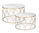 Set 2 Tavolino Elenor Tondo J17 in Metallo