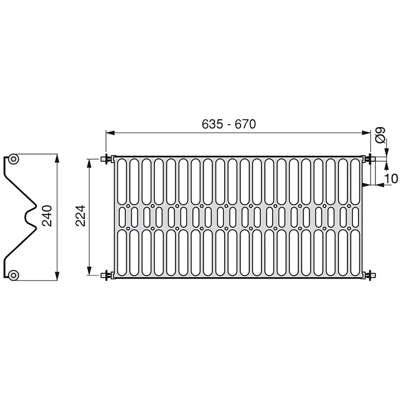 Scolapiatti Colapiatti per Mobile Cucina 70 cm in Acciaio Inox con Raccogligoccia Emuca