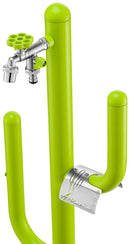 Fontana a Colonna Rubinetto Doppio in Ottone e Porta Tubo Arizona Belfer 42/ARZ Verde Acido