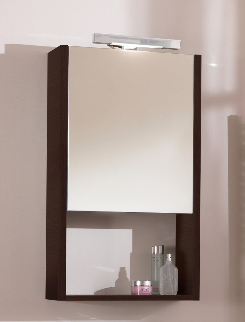 Specchiera 1 Anta in Melaminico 52x18x75cm TFT Giava Wengè Specchio