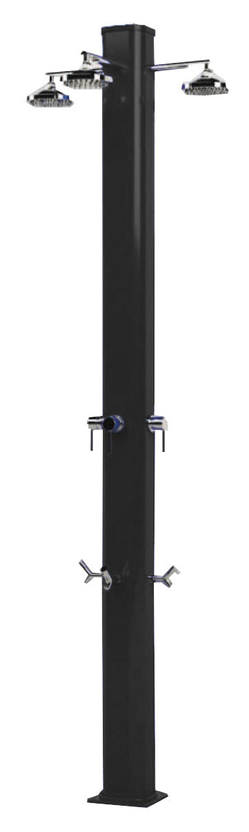 Doccia da Giardino a 3 Soffioni Miscelatore e Lavapiedi Arkema Big Jolly Antracite online