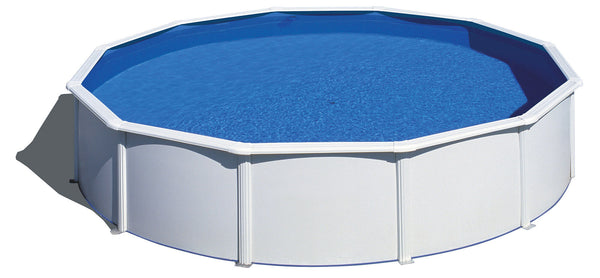 sconto Piscina Rotonda Fuori Terra Ø550xh120 cm in Acciaio e PVC Gre Fidji