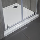 Porta Parete Doccia 2 Ante Saloon in Cristallo Trasparente 6mm H195 Bonussi Giuly Varie Misure