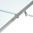 Tavolo da Campeggio Picnic Pieghevole Regolabile in Alluminio 120x60x54/70 cm 