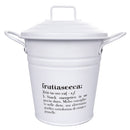 Secchiello Frutta Secca  1 Litro in Metallo VdE Tivoli 1996 Bianco