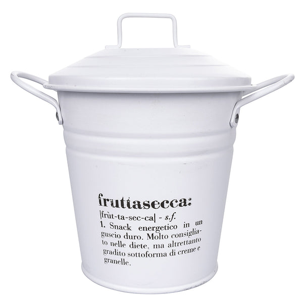 Secchiello Frutta Secca  1 Litro in Metallo VdE Tivoli 1996 Bianco acquista