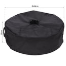 Base per Ombrellone da Giardino a Sacco Riempibile in Tessuto Oxford Nero Ø48x18 cm 