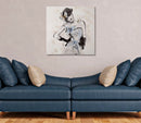 Dipinto Woman 2 80x2,8x80 cm in Legno e Tessuto