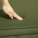 Panca Contenitore Ovale 108x44x43,5 cm da 72L in Tessuto Effetto Velluto Verde  