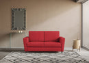 Divano 2 Posti 172x85x85 cm Yasel in Tessuto Rosso