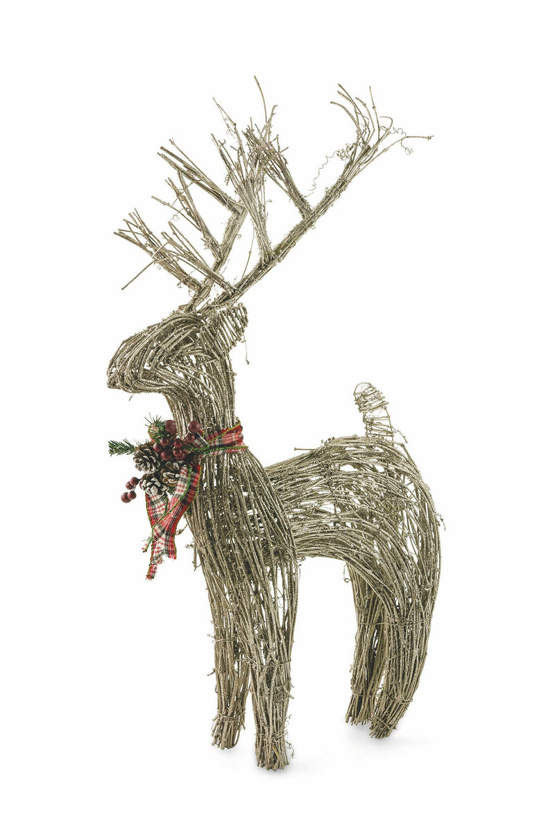 Renna in Rattan 45x17xH80 cm Soriani Oro