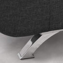 Divano Letto 190x83x93 cm in Microfibra Grigio Scuro