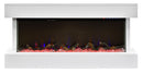 Camino Elettrico da Pavimento Effetto Fiamma 1500W Paige Bianco