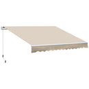 Tenda da Sole Avvolgibile a Parete 3,5x2,5m in Alluminio e Poliestre Beige
