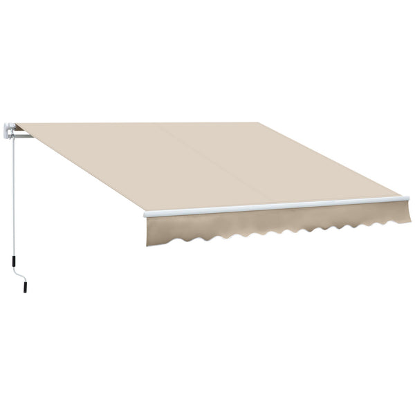 Tenda da Sole Avvolgibile a Parete 3,5x2,5m in Alluminio e Poliestre Beige sconto