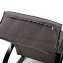 Poltrona  in Tessuto e Legno con Cuscino 67x82xH94cm Grigio