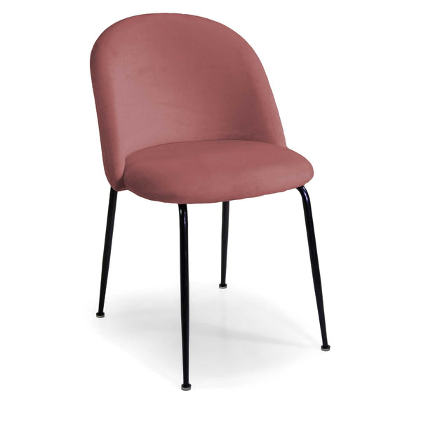 Sedia Sammi 50x57xh47/77,5 cm in Tessuto Velluto Rosa Antico/Nero acquista