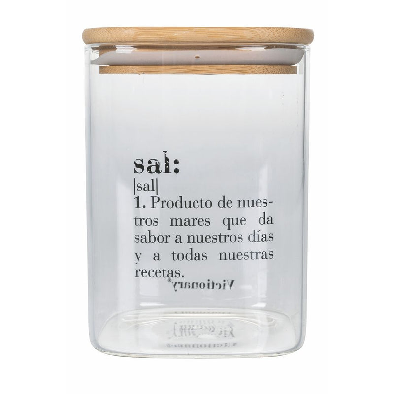 Set 3 Barattoli Sale Zucchero e Caffè 1 Litro in Vetro VdE Tivoli 1996 Spagnolo Trasparente