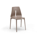 Set 6 Sedie 55x 51x85 cm in Polipropilene Lisbona Tortora
