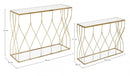 Set 2 Consolle Elenor in Metallo