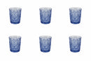Set 6 Bicchieri Ø8,9x9 cm in Vetro Villa d'Este Home Tivoli Blu